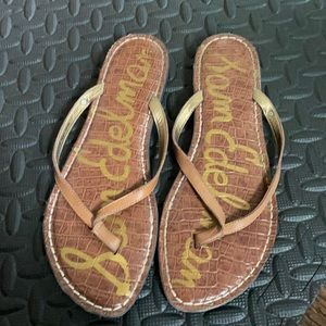 Sam Edelman Leather Flip Flops